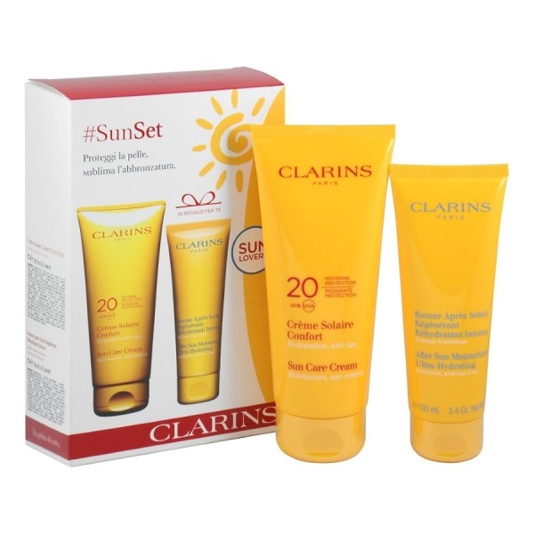 Clarins Sunset Suncare Cream SPF20 200ml / Aftersun Moisturiser 100ml