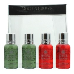 Molton Brown 2 x Festive Frankincense & Allspice Hand Wash 30ml / 2 x Fabled Juniper Berries & Lapp Pine Body Wash 30ml